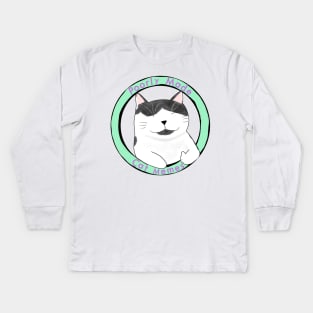 Rambo from Poorly Made Cat Memes Kids Long Sleeve T-Shirt